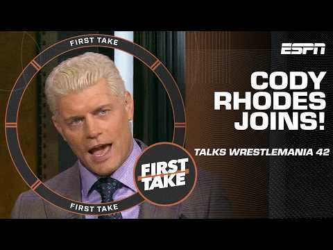 Cody Rhodes talks Randy Orton & Pat McAfee ahead of WrestleMania 42 💪 | First Take