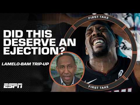 Should LaMelo have been EJECTED after tripping Bam? 👀 Stephen A.'s thoughts | First Take